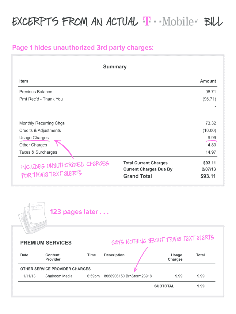 Tmobile Bill Pay  Form