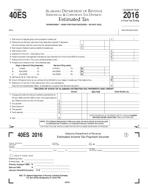 Get and Sign 40ES Revenue Alabama  Form