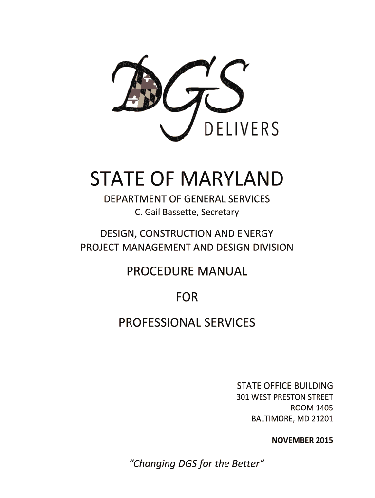 Md Dgs Office Inspections  Form