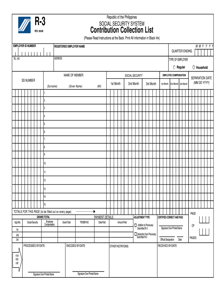 Sss R3 Form Editable