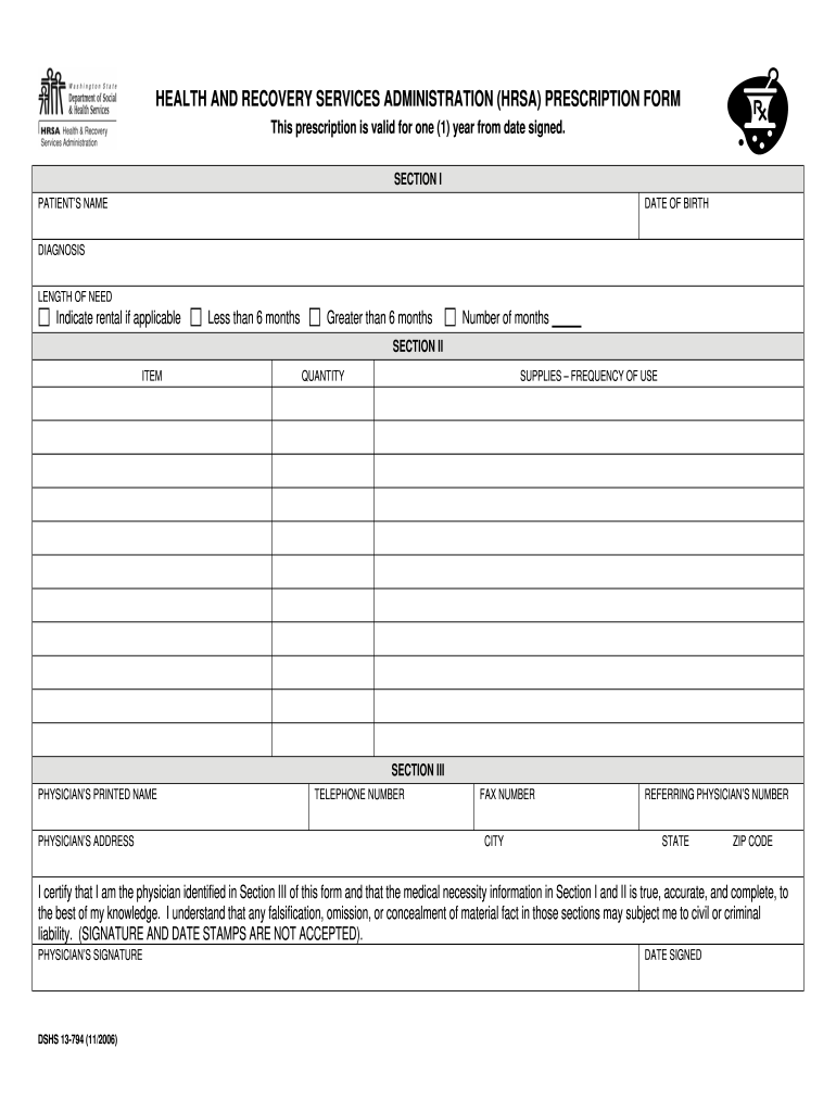 Hrsa Form Washington State