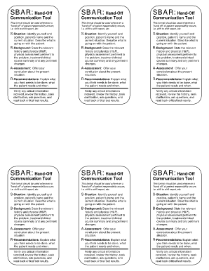 Sbar Example  Form