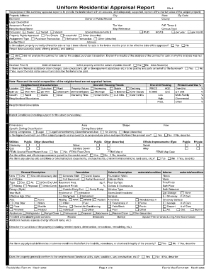 Hud Appraisal 1004 Fillable Form