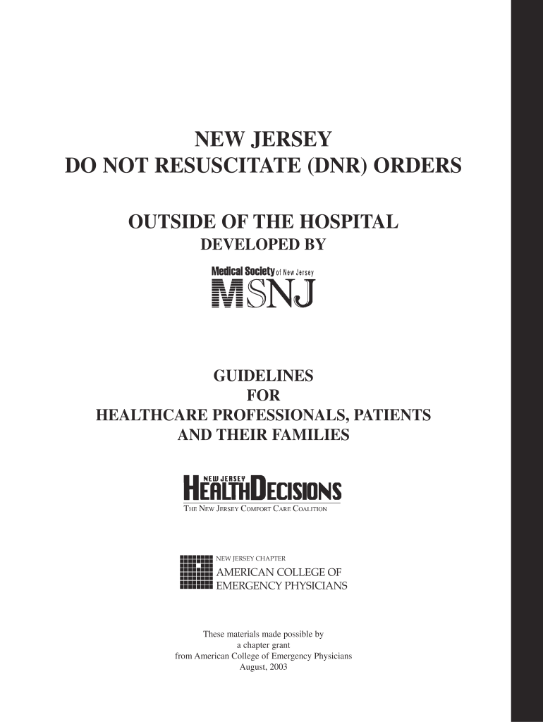Get and Sign Dnr Form Nj 2003-2022