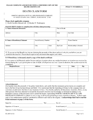 Nsw Death Certificate PDF  Form