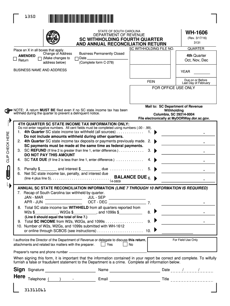  Sc Wh 1606 Form 2019