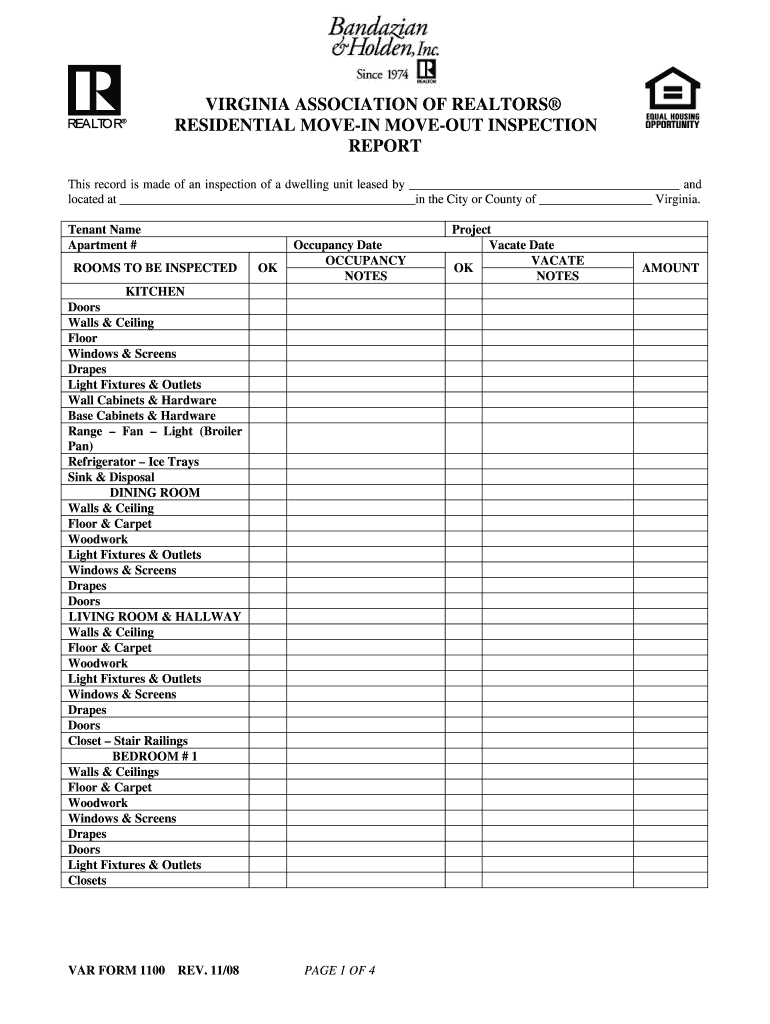 Sample Housing Inspection Form