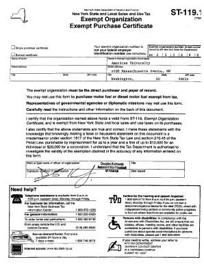 Tax Exempt Form Ny