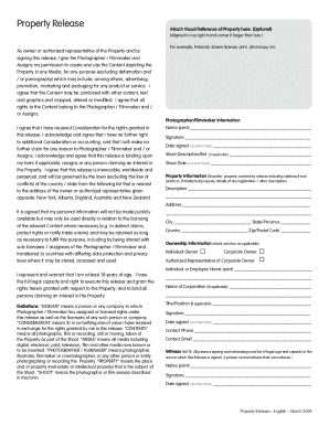 Property Release Form