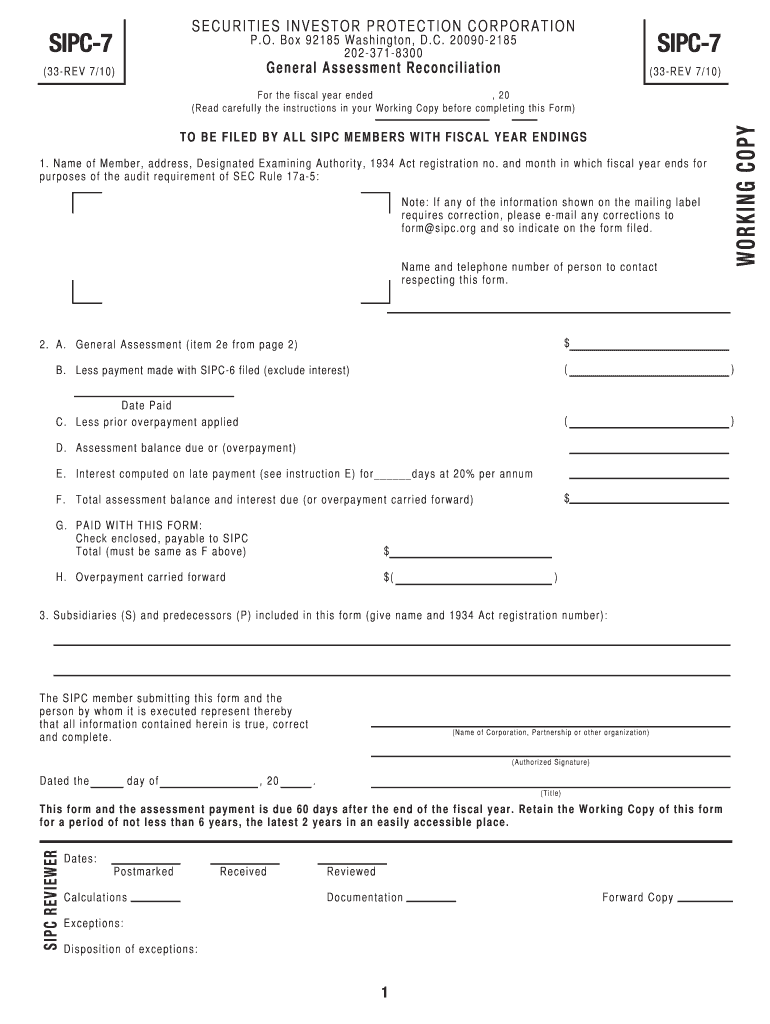  Sipc 7 Form 2010-2024