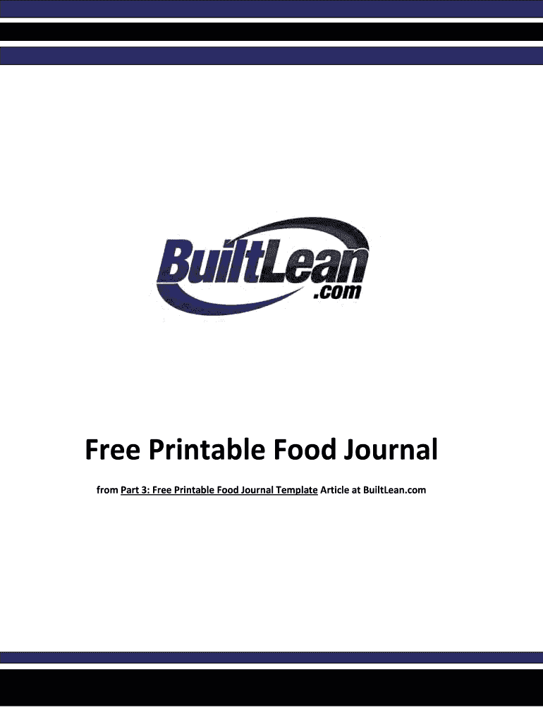 Weight Loss Journal PDF  Form