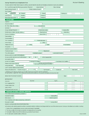 Barclay Bank Form for International Transfer