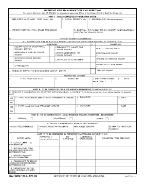 Da Form 1256 Feb Fillable