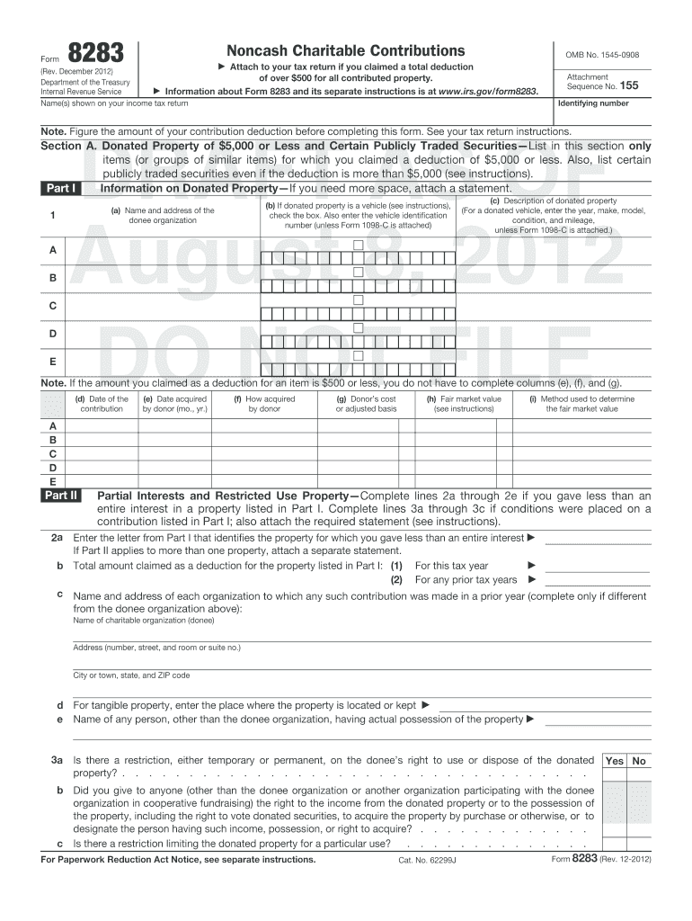 Form 8283 PDF