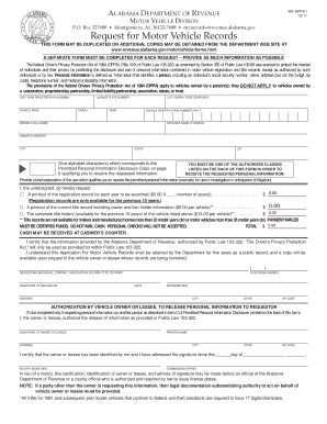  Al Request  Form 2011