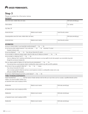 Kaiser Permanente Mfa  Form