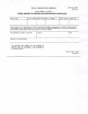 Radiotelephony Certificate Fcc  Form