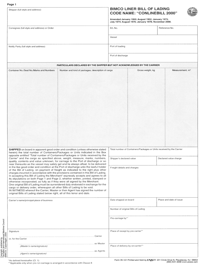 Conlinebill  Form