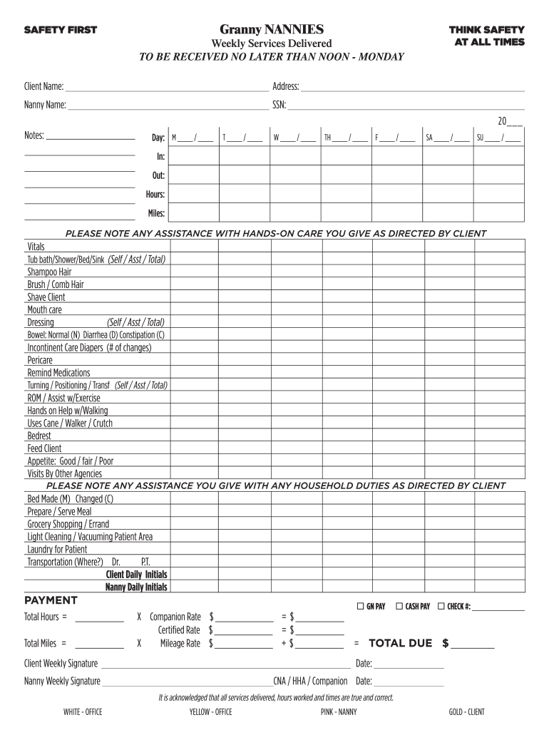 Time Slip Template  Form