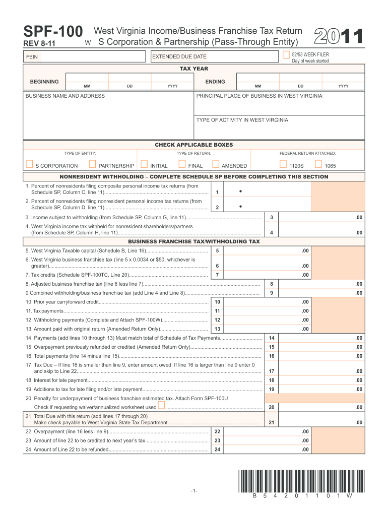  Pass through Entity Prior Year Forms WV State Tax Department 2019
