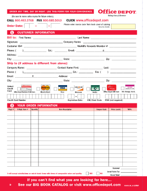 Fax Order Form