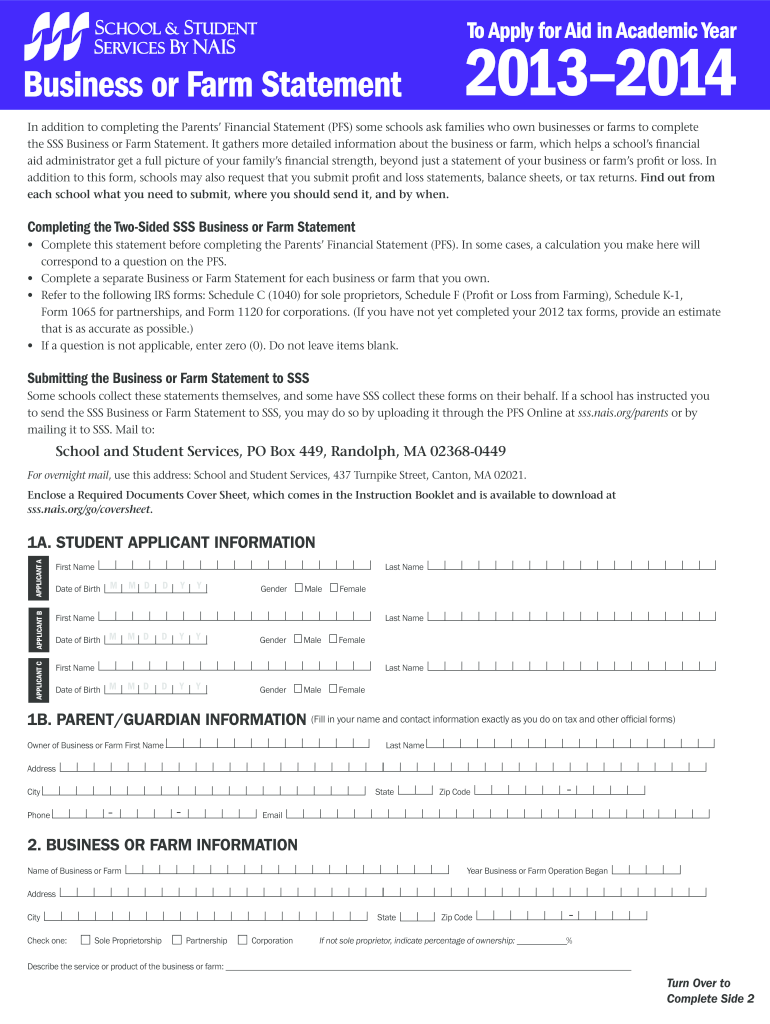 Business Farm  Form