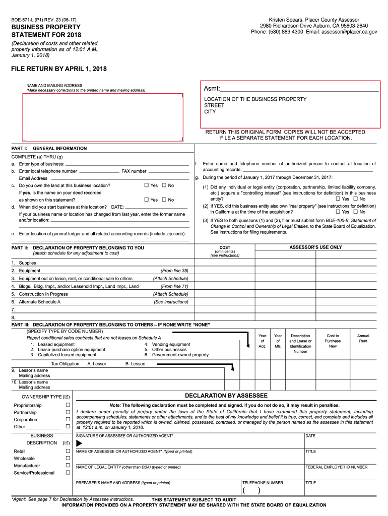  Form Boe 571 L 2017