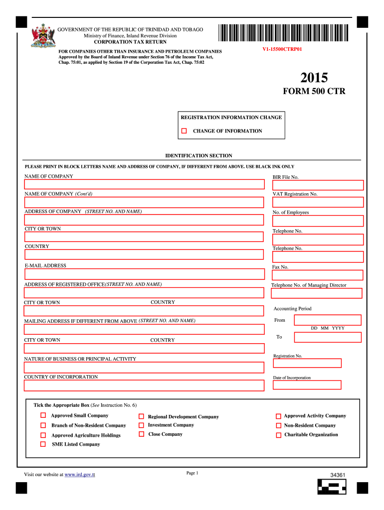 Ministry of Finance, Inland Revenue Division  Form