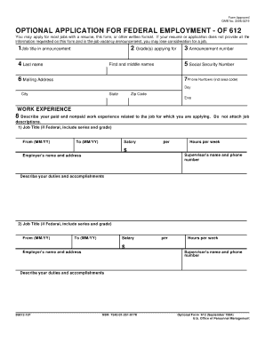 Of 612 Fillable Form