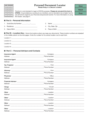  Document Locator Form 2015