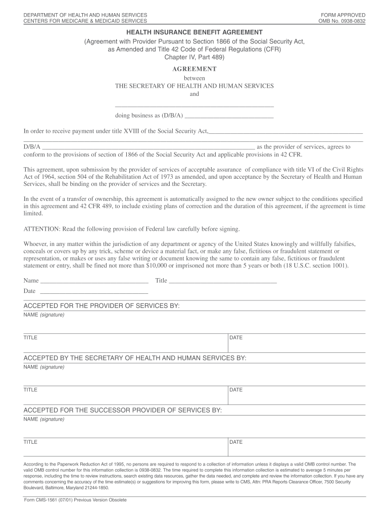 Cms 1561  Form