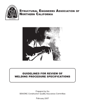 Fcaw Welding Procedure Specification  Form