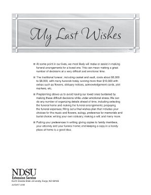 Last Wishes Letter Template  Form