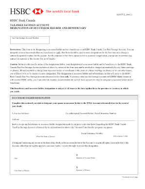 Hsbc Beneficiary  Form