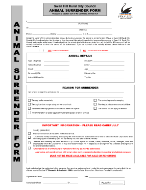 Swan Hill Rural City Council Form - Fill Out and Sign Printable PDF  Template | signNow