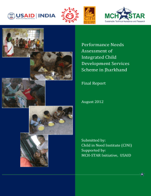 Performance Needs Assessment of Integrated Child Development Services Scheme in Jharkhand Performance Need Assessment Report PDF