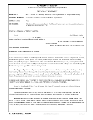 Da Form 5841 July