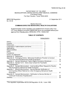 Army Mental Health Evaluation Form