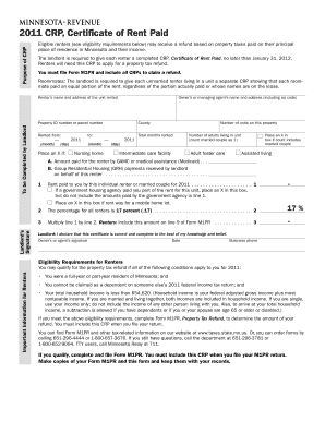 Landlord Instructions for Form Crp