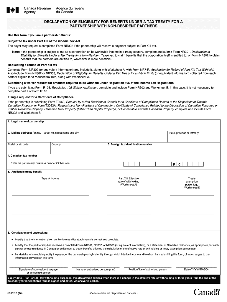  Form Nr302 2010-2024