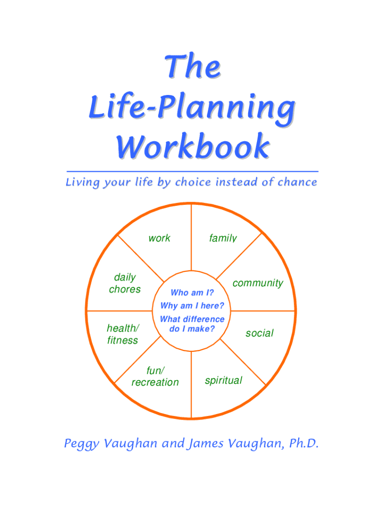 Life Plan Worksheet PDF  Form