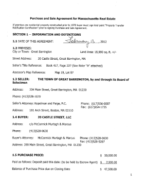 Purchase and Sales Agreement  Form