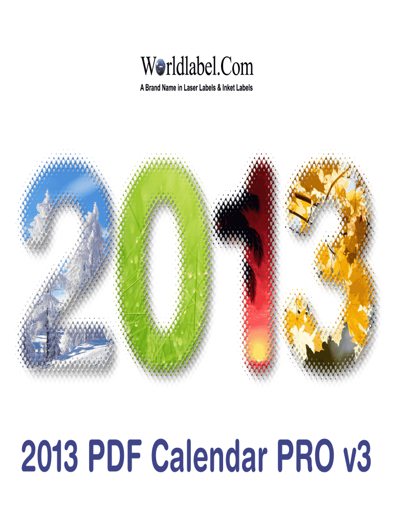  Calender Templates 2013-2024