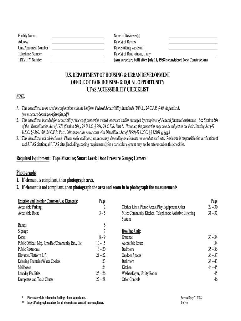 Ufas Checklist  Form