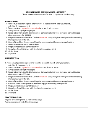 German Visa Application Form PDF Fillable