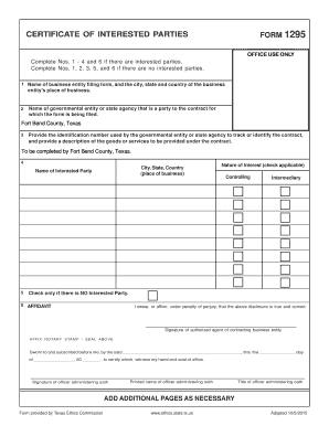 1295 Form