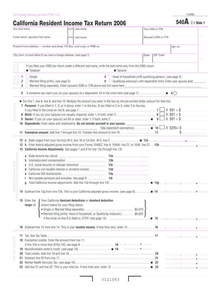  540A Ftb Ca 2009