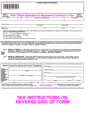  Ms Fast Track Title Program 2010-2024