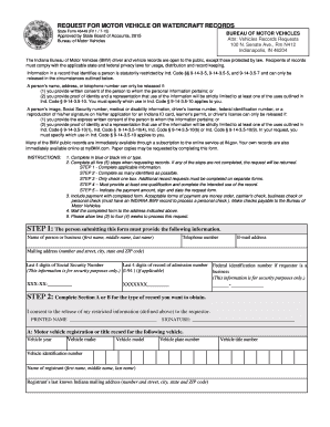 Request for Motor Vehicle or Watercraft Records State Forms Online Forms in