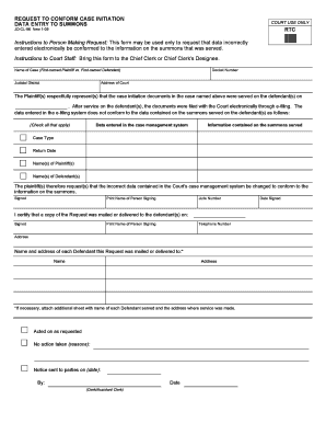 Ct Conform Case Search